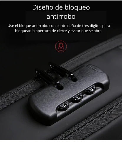 Bolso Impermeable antirobo con puerto para carga 50% OFF